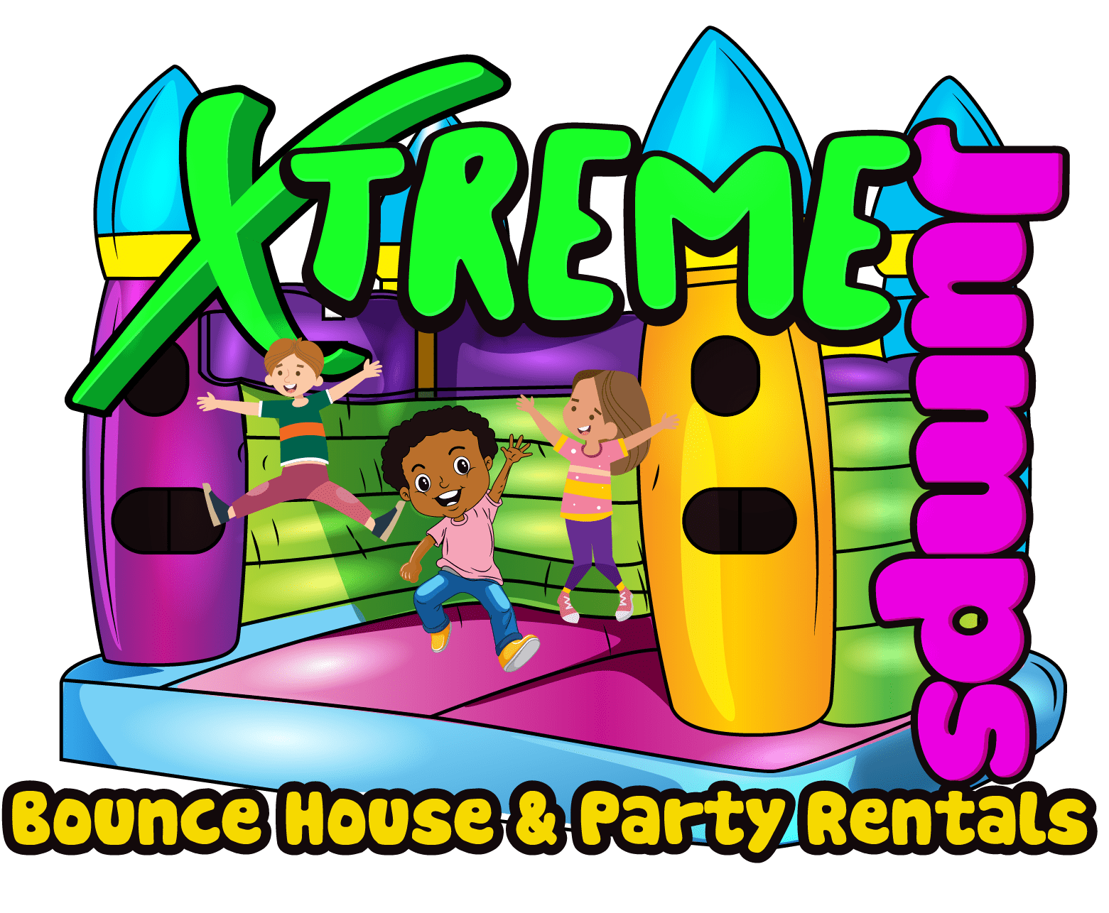 Xtreme Jumps Bounce House and Party Rentals Logo 2022 Home
